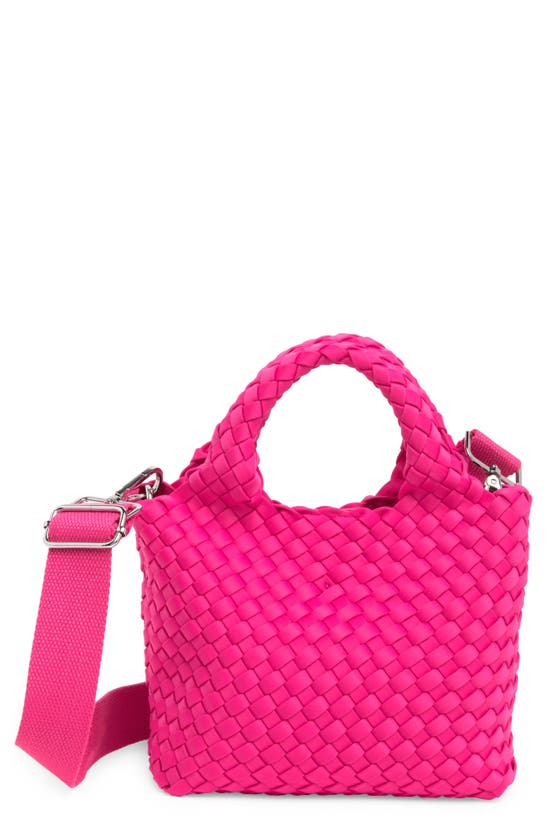 Bcbg Woven Mini Crossbody Bag In Pink