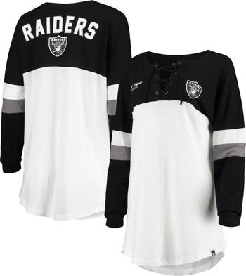Las Vegas Raiders New Era Women's Split T-Shirt - Cream