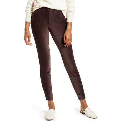Hue Corduroy Leggings, Brown