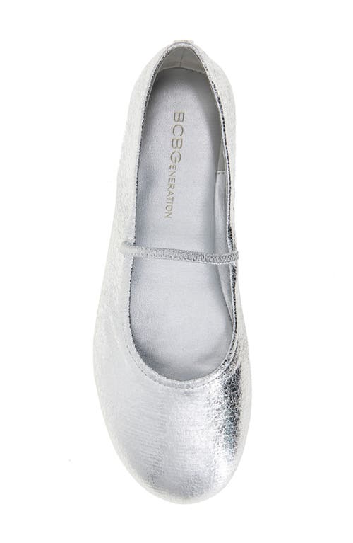 Shop Bcbg Marzi Ballet Flat In Silver