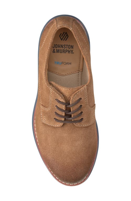 Johnston & Murphy Kids' Upton Plain Toe Derby In Snuff Oiled Suede