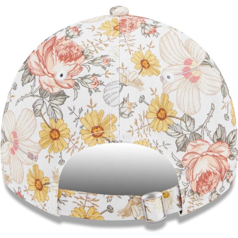 Green Bay Packers New Era Women's Floral 9TWENTY Adjustable Hat - Cream