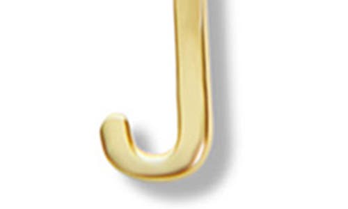 Argento Vivo Sterling Silver Initial Pendant Sterling Silver Paper Clip Chain Necklace In Gold - J