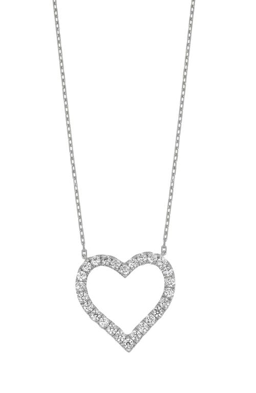 Bony Levy Audrey Diamond Heart Pendant Necklace in 18K White Gold at Nordstrom
