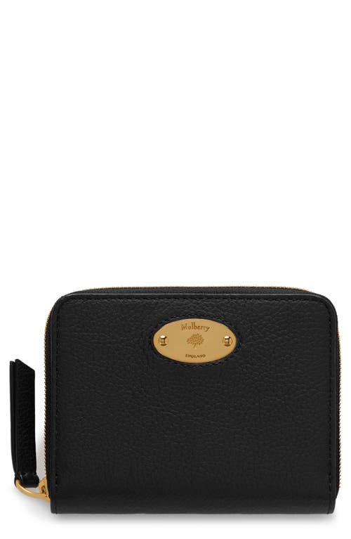 Mulberry Small Zip Around Leather Wallet in Black at Nordstrom