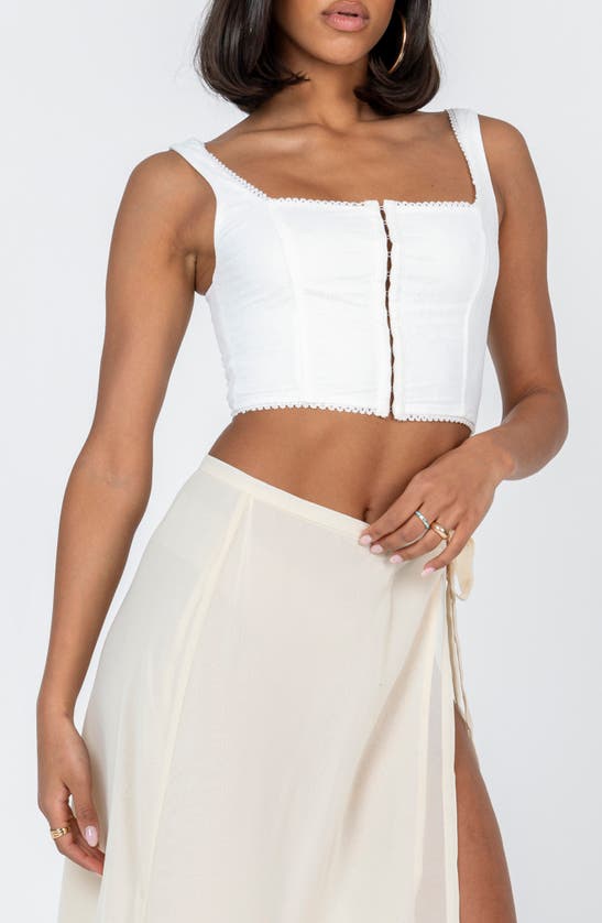 Shop Princess Polly Bryleigh Lace Crop Tank In White