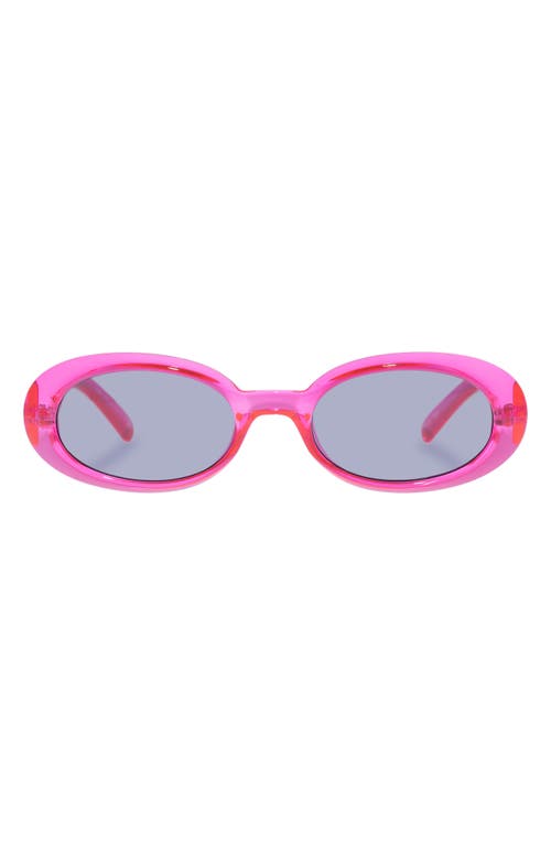 Work It 53mm Oval Sunglasses in Hyper Pink