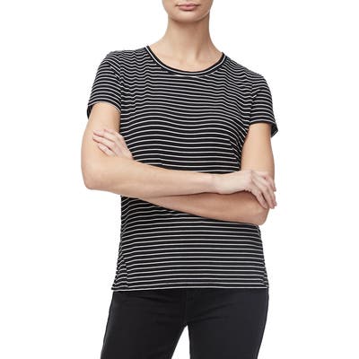 Good American Stripe Tee, Black