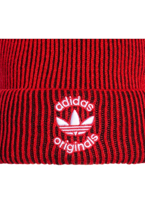 ADIDAS ORIGINALS ADIDAS ORIGINALS UNION TREFOIL LOGO CONTRAST RIB BEANIE