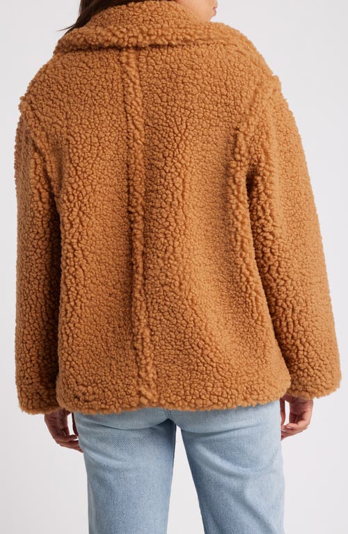 Shop Ugg(r) Gertrude Teddy Faux Shearling Coat In Chestnut