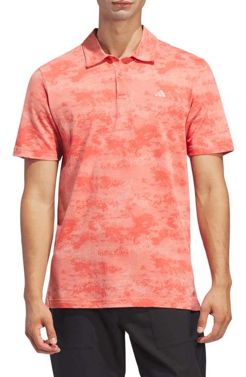 adidas Golf Go-To Print Performance Polo Preloved Scarlet at Nordstrom