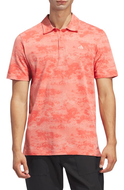 Go-To Print Performance Golf Polo in Preloved Scarlet