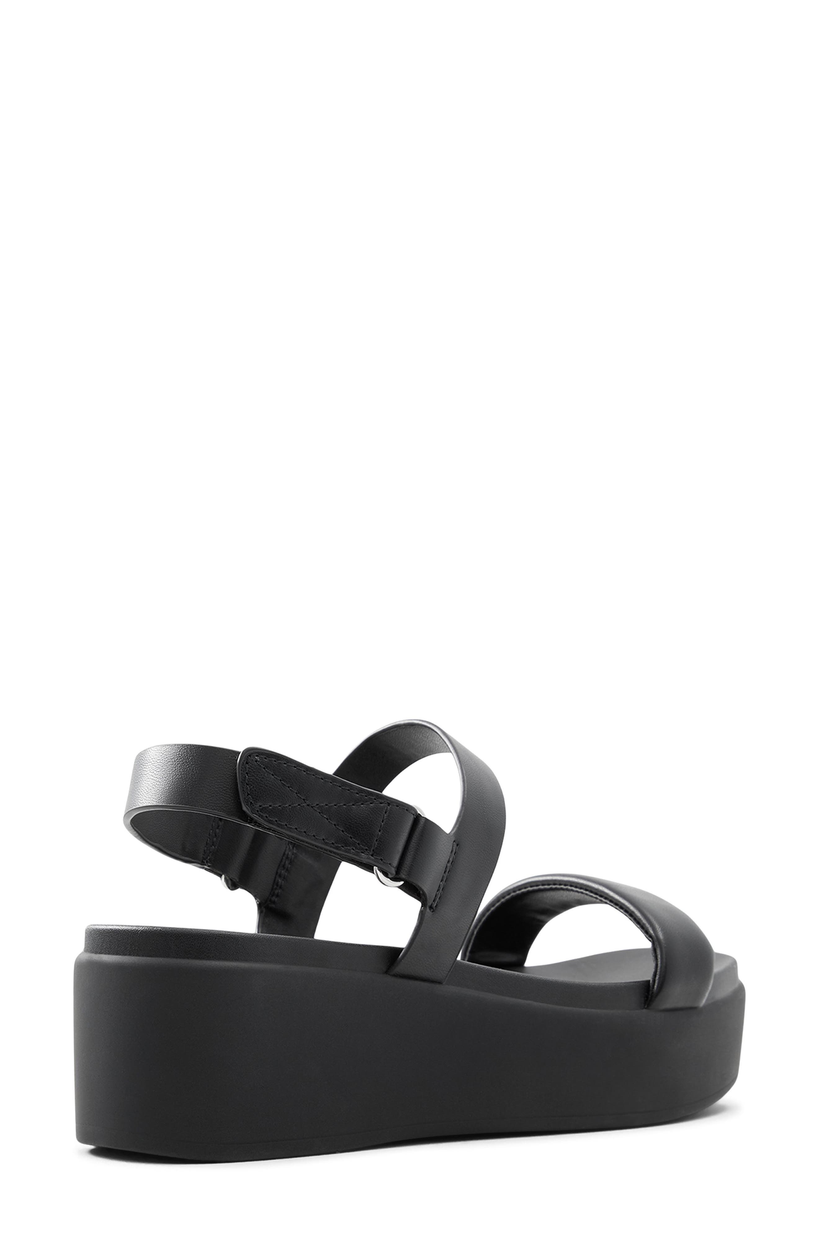 aldo black platform sandals