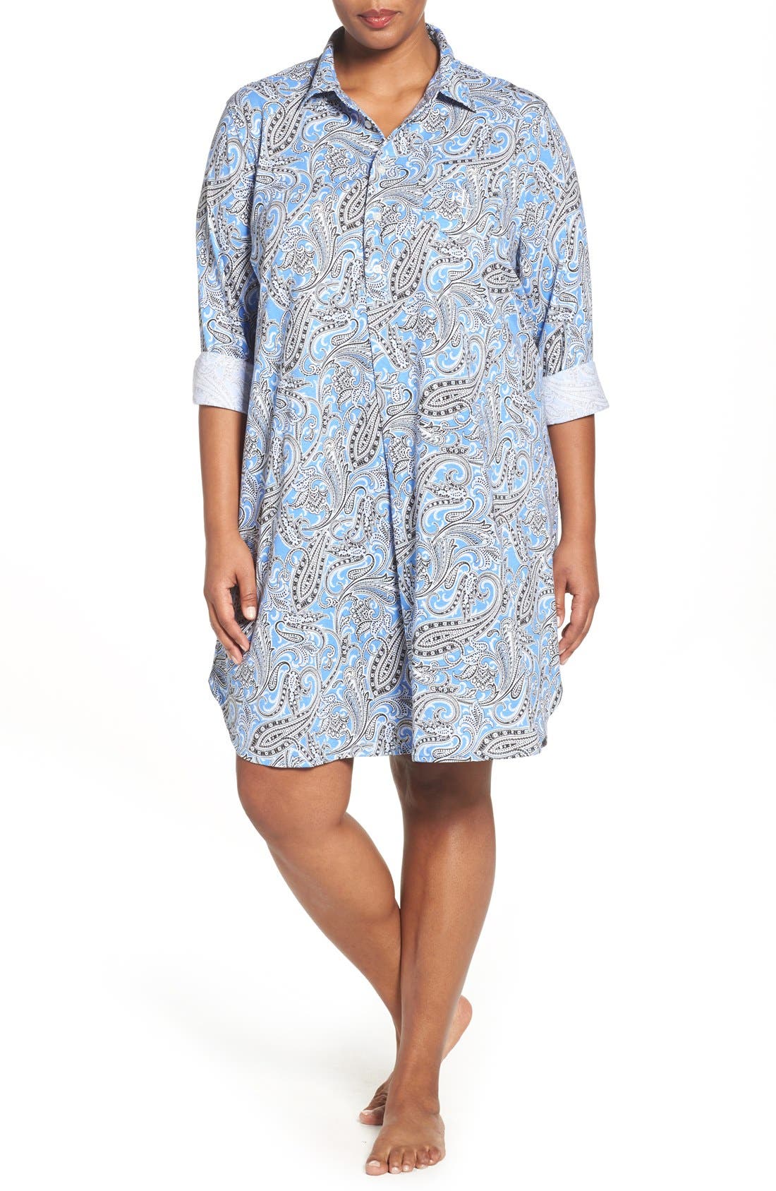 Lauren Ralph Lauren Cotton Sleep Shirt (Plus Size) Nordstrom