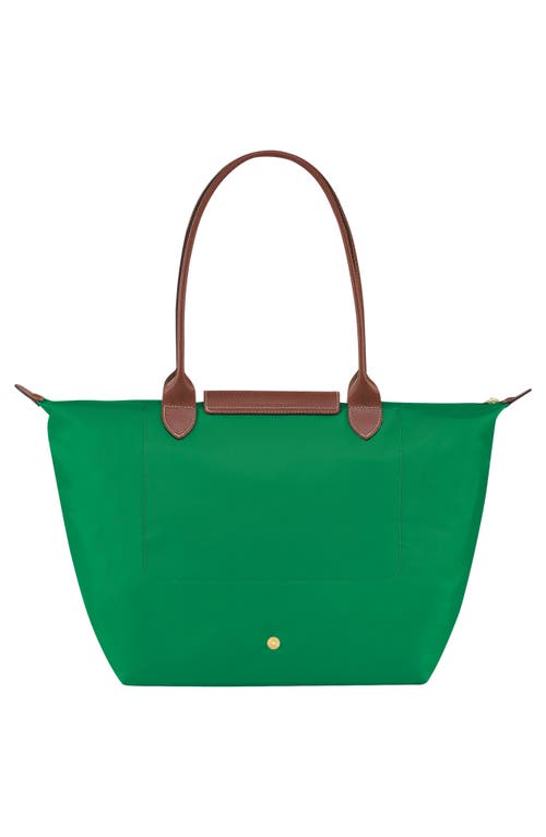 Shop Longchamp Large Le Pliage Tote In Dark Green