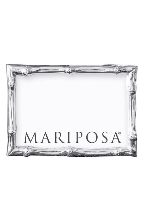 Mariposa Bamboo Look Silvertone Frame, 4 X 6 In Silver