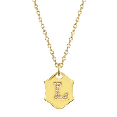 Stella + Ruby Nom De Plume Initial Pendant Necklace