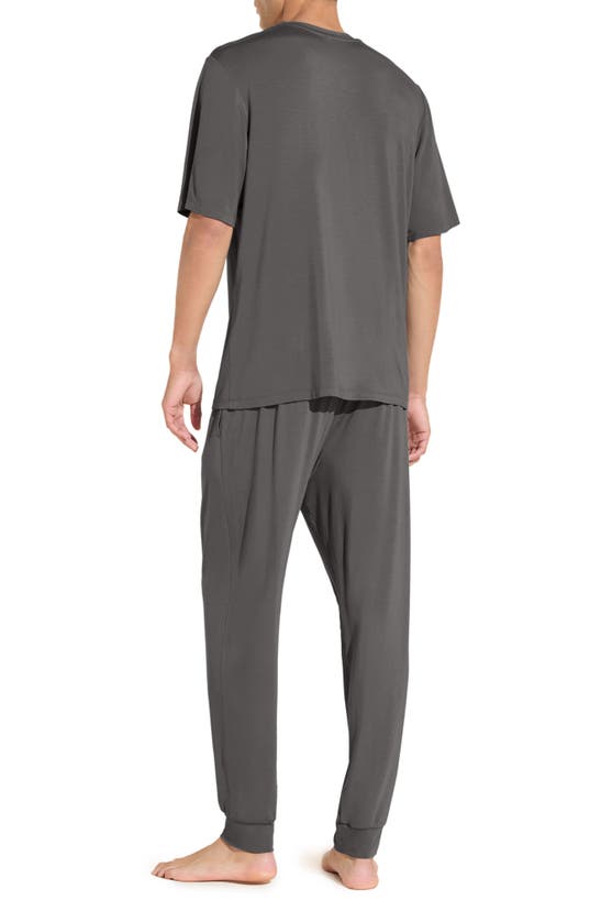 Shop Eberjey Henry Short Sleeve Pajamas In Storm Gray