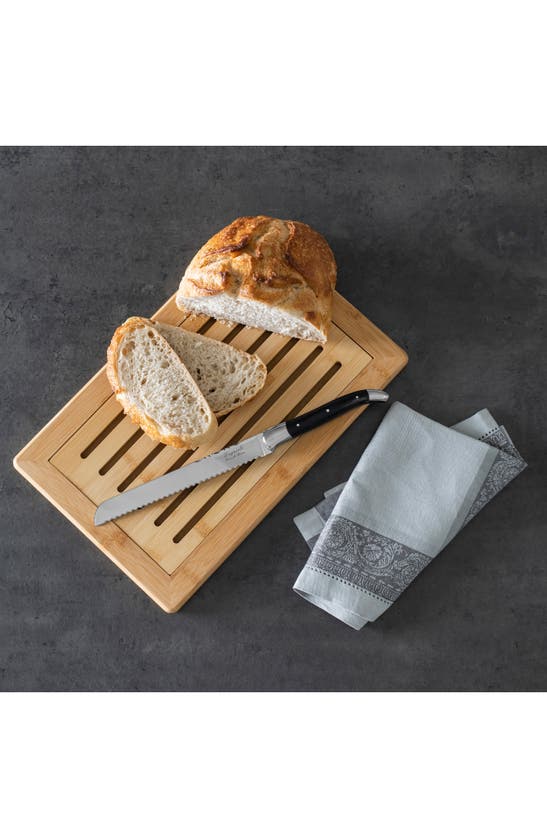 French Home Laguiole Bread Knife & Cutting Board Set In Black