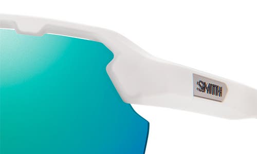 Smith Resolve Photochromic 70mm Chromapop™ Oversize Shield Sunglasses In White/opal Mirror
