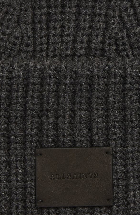 ALLSAINTS HALF CARDIGAN STITCH BEANIE,AS100072