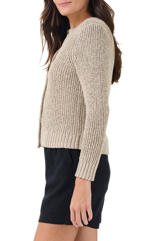 Shop Nic + Zoe Nic+zoe Openwork Knit Cardigan In Brown Rice