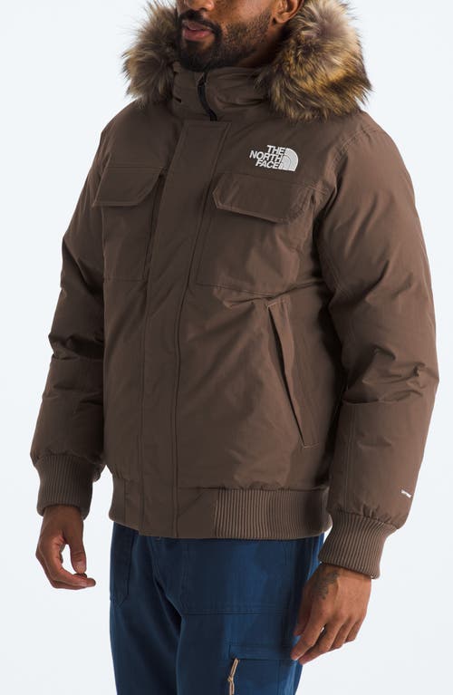 Shop The North Face Mcmurdo Water Repellent 600 Fill Power Down Parka With Faux Fur Trim In Smokey Brown