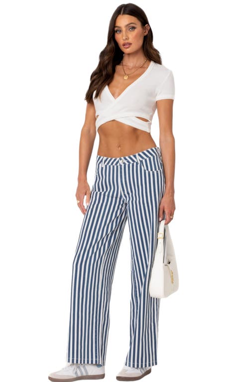 Edikted Dez Crisscross Waffle Top In White