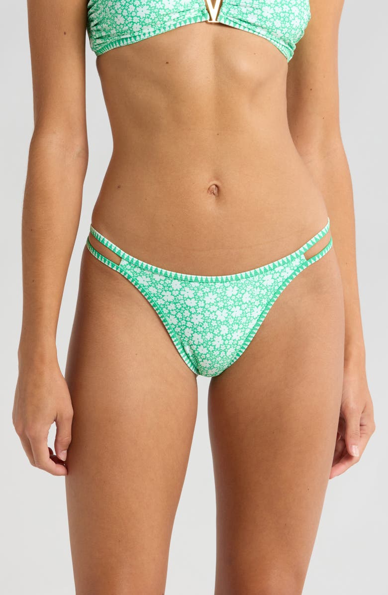 Kulani Kinis Strappy Cheeky Bikini Bottoms, Main, color, Tequila Spritz