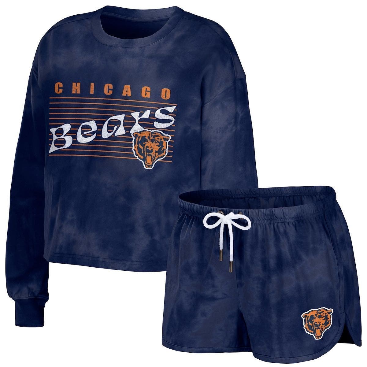 Youth Navy Chicago Bears Team Tie-Dye Pullover Hoodie