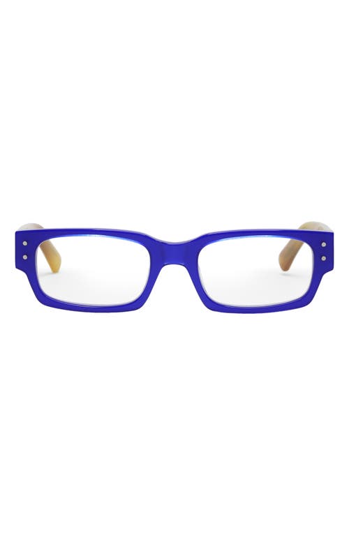 Shop Eyebobs Peckerhead 50mm Reading Glasses In Cobalt/blonde/clear