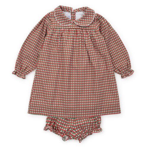 Shop Lila And Hayes Grace Girls' Woven Dress In Holiday Plaid