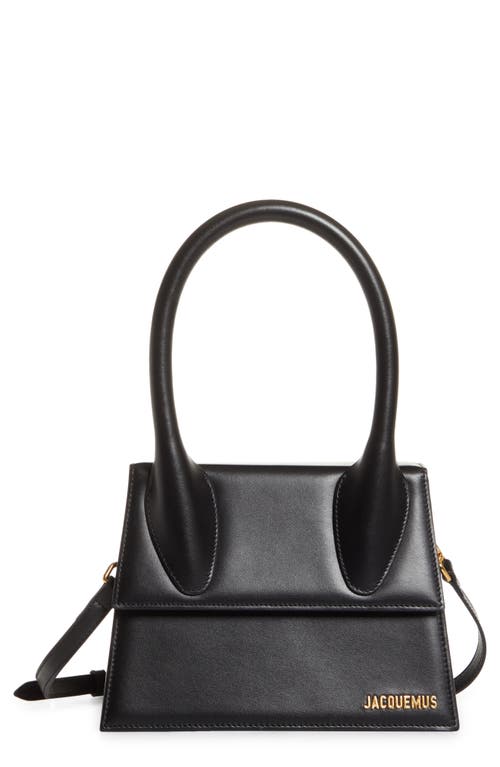 Jacquemus Le Grand Chiquito Leather Top Handle Crossbody Bag in Black at Nordstrom