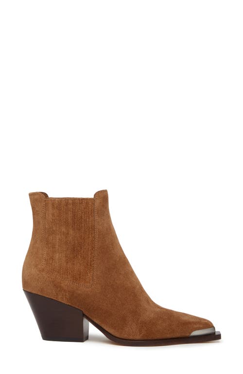 Shop Paige Lyra Pointed Toe Chelsea Boot In Sienna