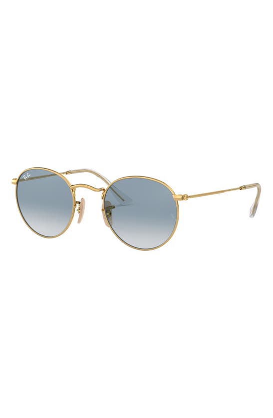 Ray Ban 50mm Small Gradient Round Sunglasses In Gold