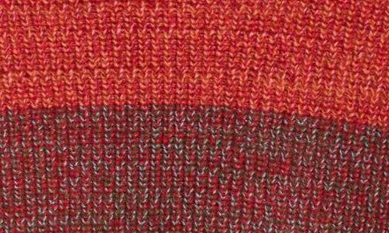 Shop Waste Yarn Project Odd Colorblock Wool Blend Sweater In Burgundy Multi