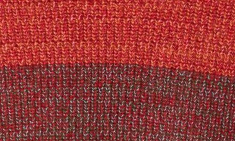 Waste Yarn Project Odd Colorblock Wool Blend Sweater In Burgundy Multi