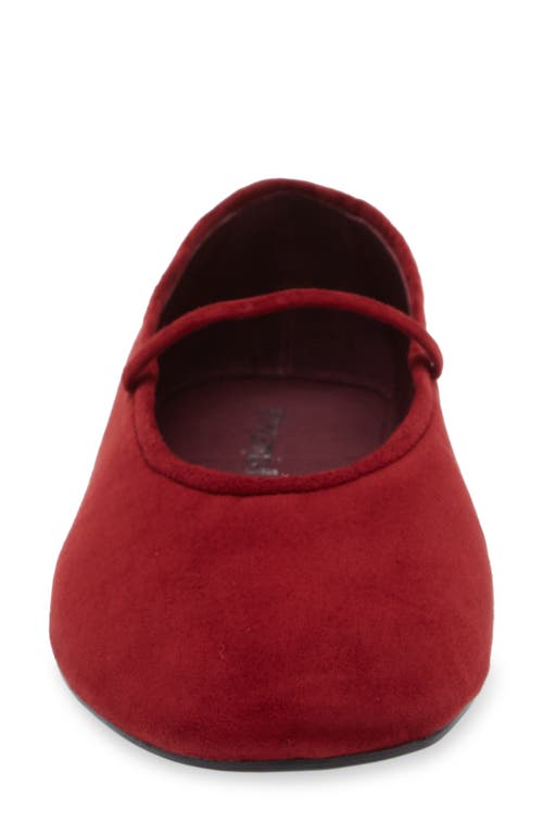 Jeffrey Campbell Dancerina Mary Jane Ballet Flat In Wine Suede