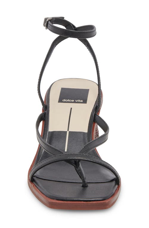 Dolce Vita Banita Ankle Strap Sandal In Black Leather