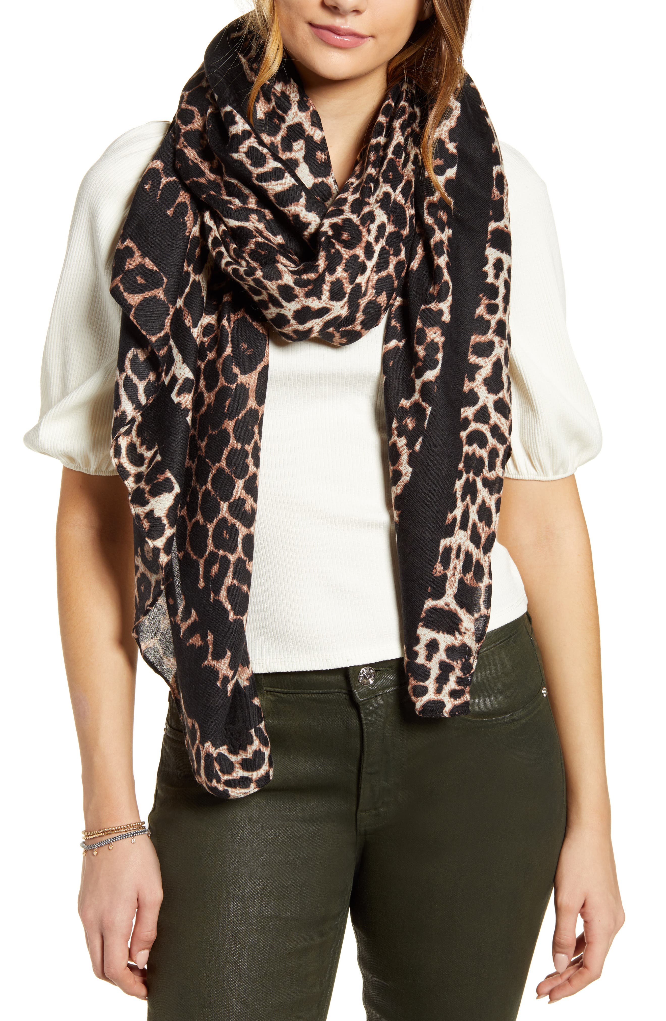 BP. Leopard Print Scarf Nordstrom