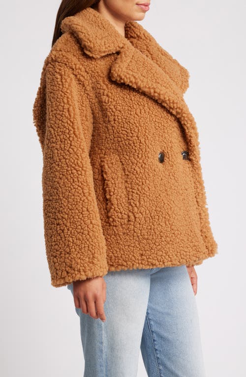 Shop Ugg(r) Gertrude Teddy Faux Shearling Coat In Chestnut