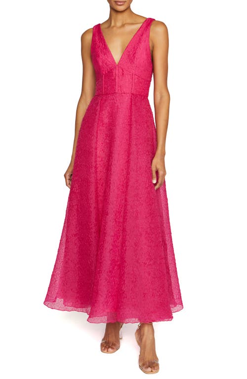 Shop ml Monique Lhuillier Giselle Corset Bodice Gown In Cerise Pink