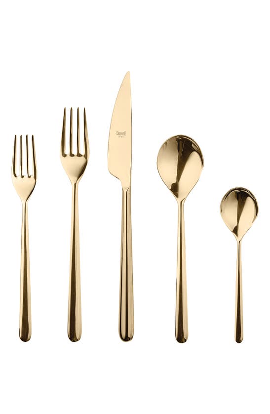 Mepra Linea 5-piece Place Setting In Gold