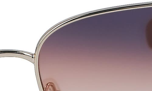 Shop Longchamp 58mm Gradient Rectangular Sunglasses In Pale Gold/gradient Blue Brick