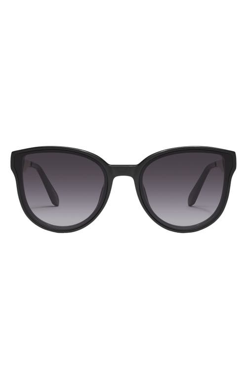 Date Night 54mm Round Sunglasses in Black /Smoke