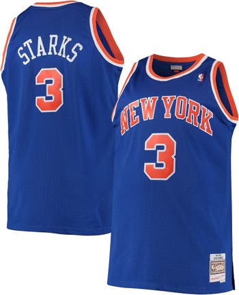 Men's Mitchell & Ness John Starks Blue New York Knicks Big & Tall Hardwood Classics Swingman Jersey