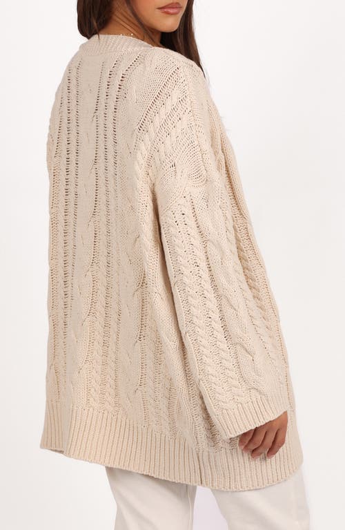 Petal And Pup Petal & Pup Monique Cable Stitch Longline Cardigan In White