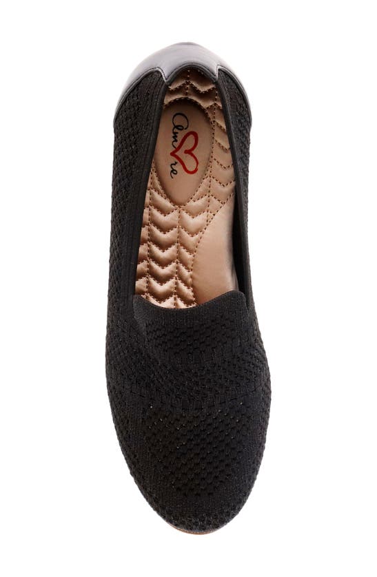 Shop Mia Amore Luvie Metallic Knit Loafer In Black