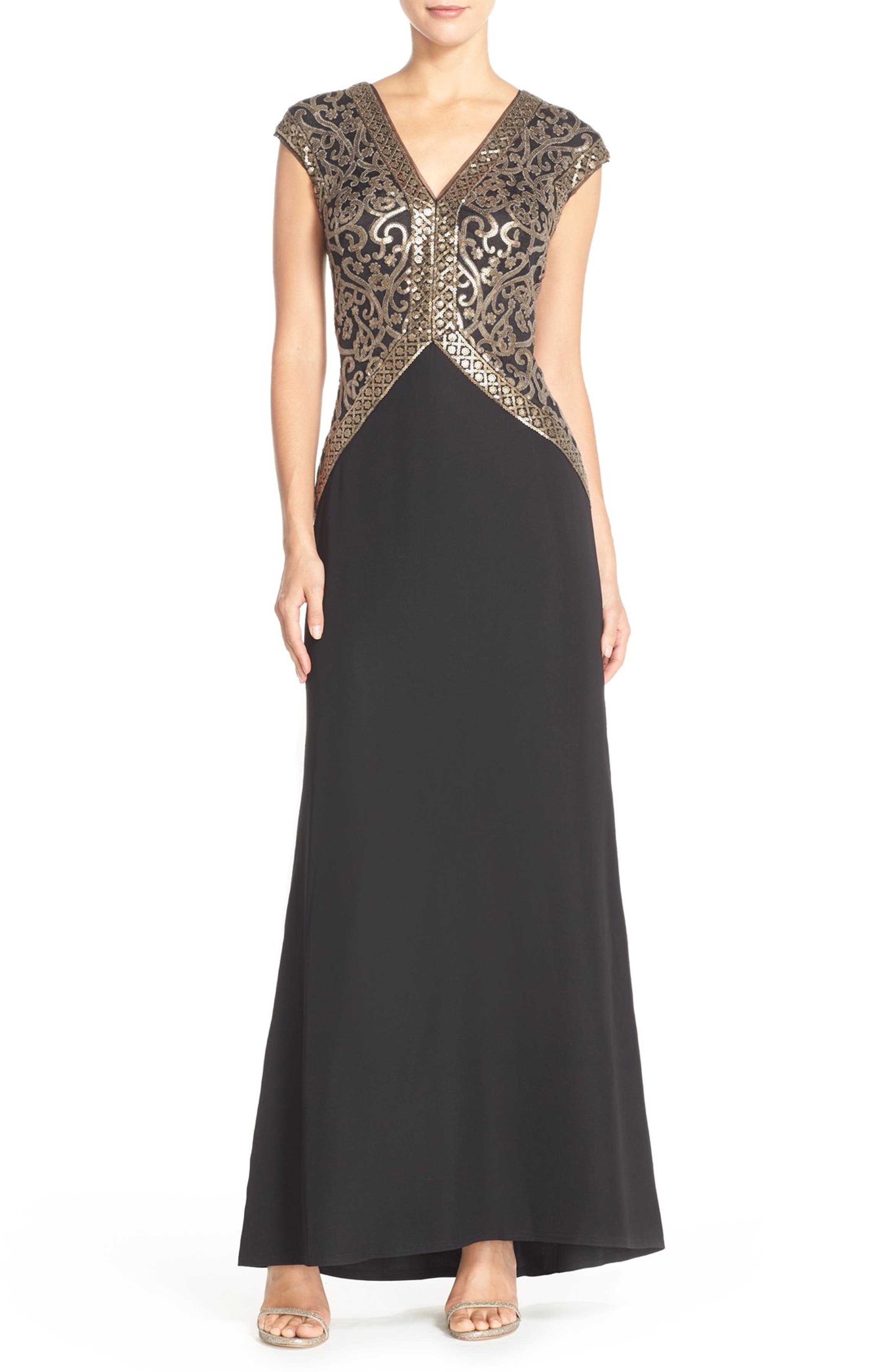 Tadashi Shoji Sequin Embroidered Gown | Nordstrom