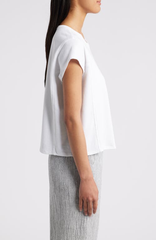 Shop Eileen Fisher Organic Cotton French Terry Top In White